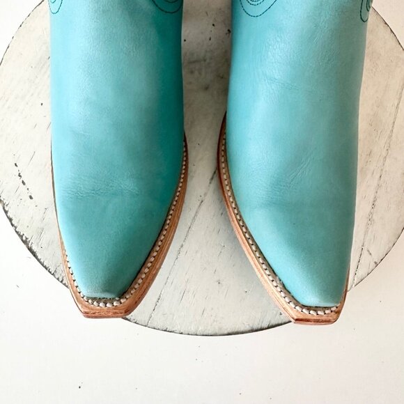 Stylish Blue Heeled Boots for Women - Picture 7 of 12